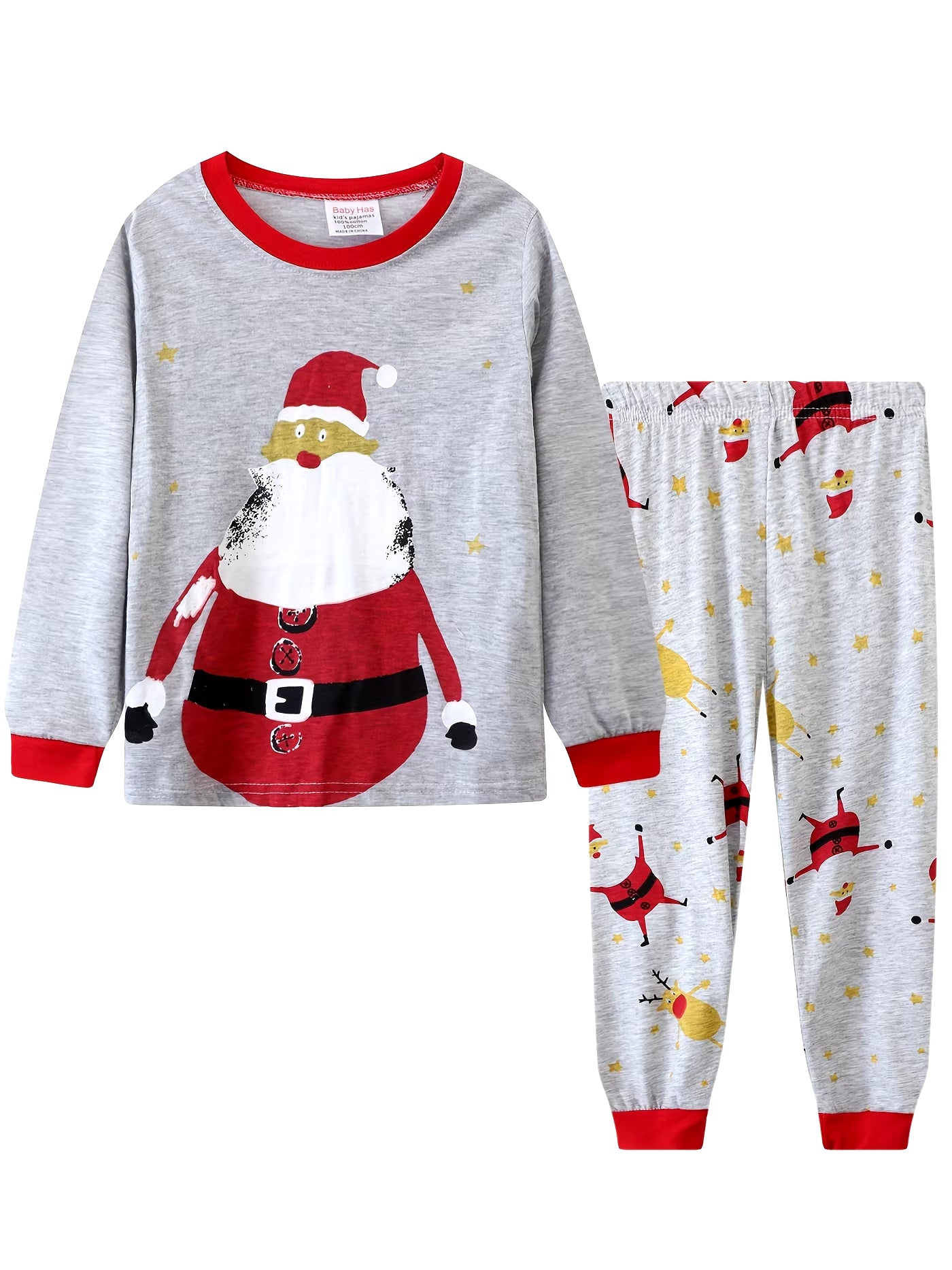 Boys Girls Christmas Pajamas Sets Reindeer Santa Claus Toddler Clothes Kids Pajama Sleepwear