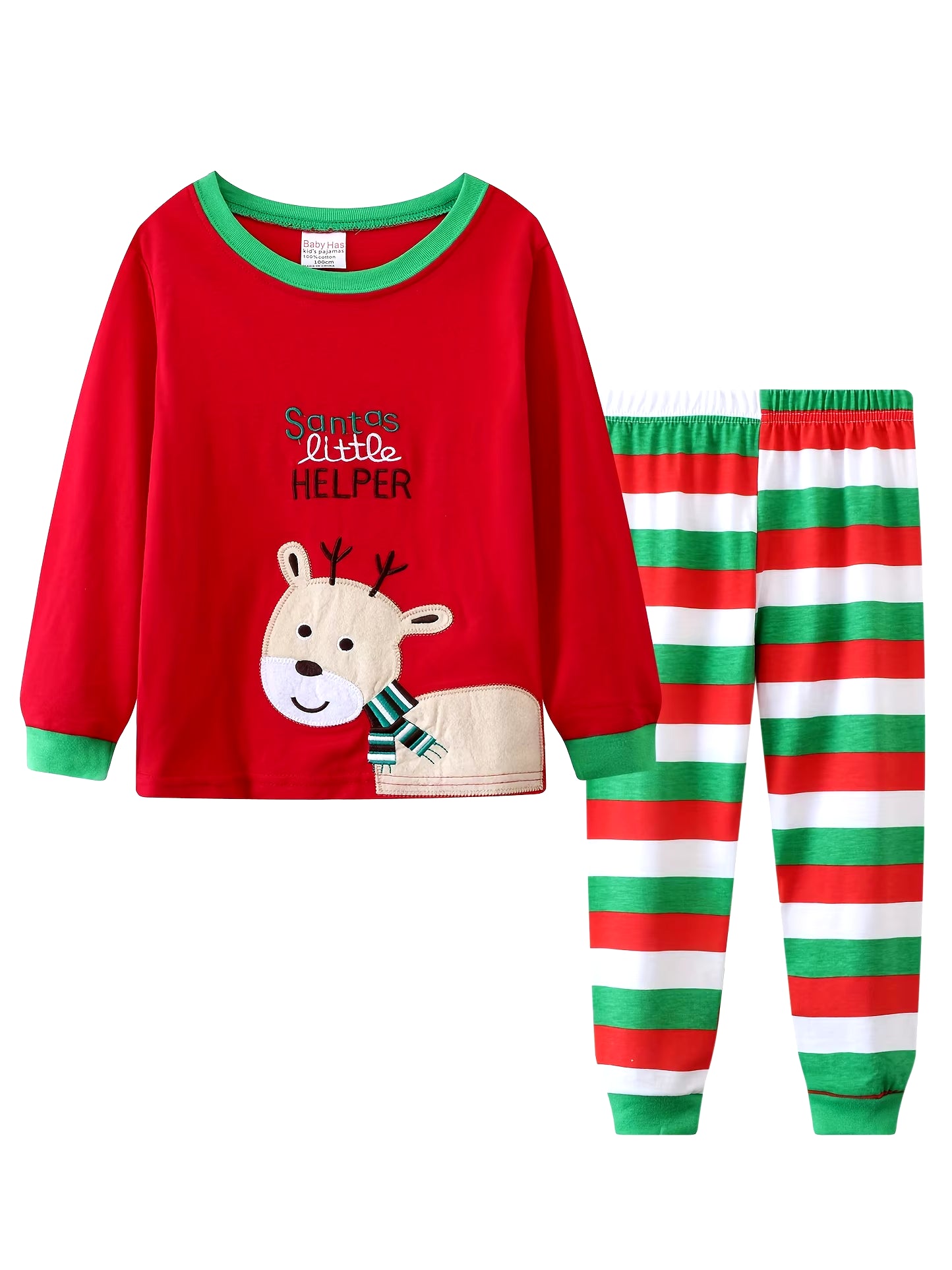 Boys Girls Christmas Pajamas Sets Reindeer Santa Claus Toddler Clothes Kids Pajama Sleepwear